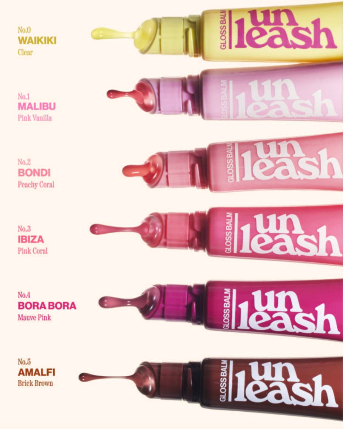 UNLEASHIA - Sunset Dazzle Gloss Balm No.1 Malibu